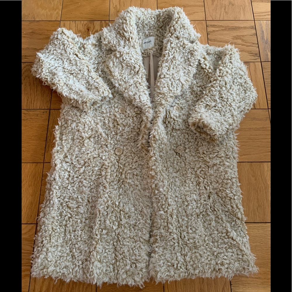 MONKI Shaggy Faux Fur Coat